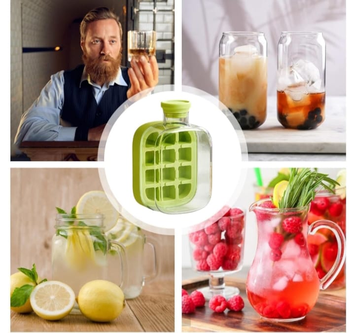 2-in-1 Mini Ice Cube Tray & Portable Bottle – Stay Cool Anywhere