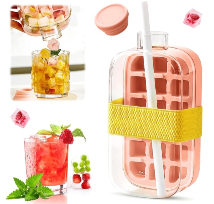 2-in-1 Mini Ice Cube Tray & Portable Bottle – Stay Cool Anywhere