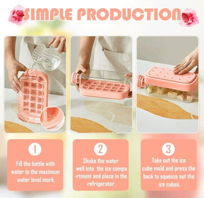 2-in-1 Mini Ice Cube Tray & Portable Bottle – Stay Cool Anywhere