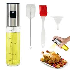 Oil Spray Bottle + Brush + Funnel